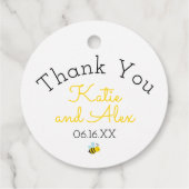 Leuke gele moeder om bij te zijn bedankjes labels (Achterkant)