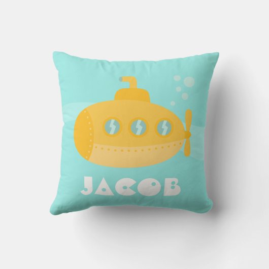 Leuke Gele Onderzees, Onderwater, voor Peuters Kussen (Achterkant)