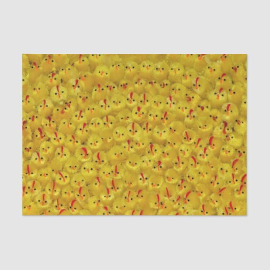 Leuke gele paaskuikens helder patroon tissuepapier (Voorkant)