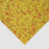 Leuke gele paaskuikens helder patroon tissuepapier (Detail)