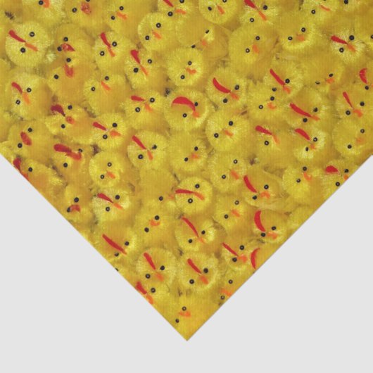 Leuke gele paaskuikens helder patroon tissuepapier (Detail)