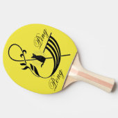 Leuke gele Ping & Pong Paddle Tafeltennisbatje (Zijkant)