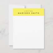 Leuke gele strepen Moderne briefpapier notitiekaar Kaart (Voorkant)