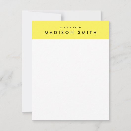 Leuke gele strepen Moderne briefpapier notitiekaar Kaart (Voorkant)