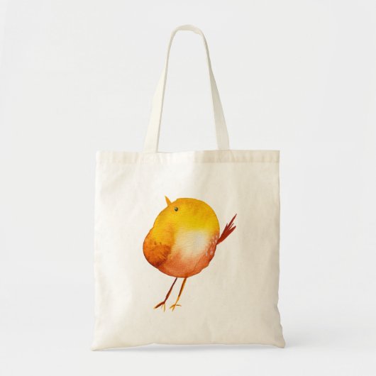 Leuke gele vogel waterverf kunst tote bag (Voorkant)