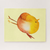 Leuke gele vogel waterverf legpuzzel (Horizontaal)