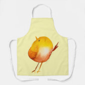 Leuke gele vogel waterverf schort (Voorkant)