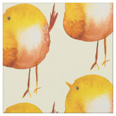 Leuke gele vogel waterverf stof (Close Up)