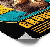 Leuke Gelukkige Groundhog Day 2025 Decoraties Retr (Hoek)