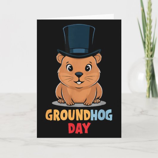 Leuke Gelukkige Groundhog Day 2 Februari Phils Vak Kaart (Voorkant)