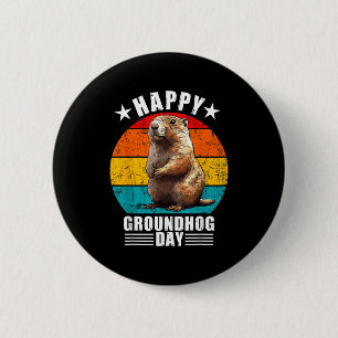 Leuke Gelukkige Groundhog Day-versieringen 2025 Re Ronde Button 5,7 Cm