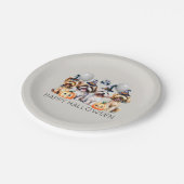 Leuke gelukkige Halloween Honden Papieren Bordje (Gekanteld)