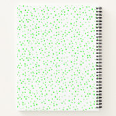 Leuke Gelukkige Heldergroene Gele Slang op Polka D Notitieboek (Achterkant)