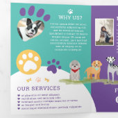 Leuke Gelukkige Huisdier Familie Dierenverzorging, Drieluik Kaart (Binnenzijde eerst)