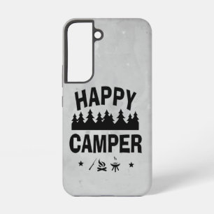 Leuke Gelukkige Kampeerder Kampeer Citaat Uitspraa Samsung Galaxy Hoesje