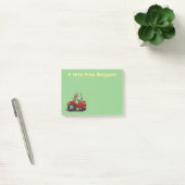 Leuke gelukkige koe die een rode tractor bestuurt  post-it® notes (Kantoor)