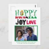 Leuke Gelukkige Kwanzaa LIEFDE VREUGDE FOTO Briefkaart (Voorkant / Achterkant)