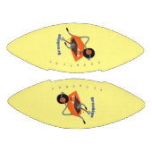 Leuke gelukkige oranje kruiwagen cartoon illustrat american football (Panelen)