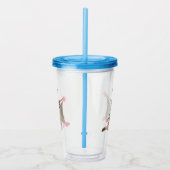 Leuke gelukkige suikerzweefvliegtuig cartoon illus acryl drinkbeker (Rechts)