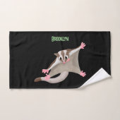 Leuke gelukkige suikerzweefvliegtuig cartoon illus bad handdoek (Handdoek)