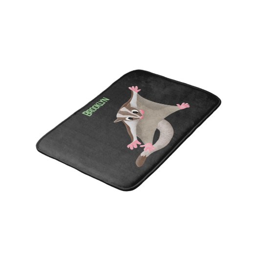 Leuke gelukkige suikerzweefvliegtuig cartoon illus badmat (Gekanteld)