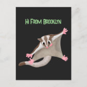 Leuke gelukkige suikerzweefvliegtuig cartoon illus briefkaart (Voorkant)