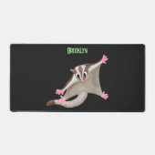 Leuke gelukkige suikerzweefvliegtuig cartoon illus bureaumat (Voorkant)