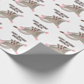 Leuke gelukkige suikerzweefvliegtuig cartoon illus cadeaupapier (Hoek)