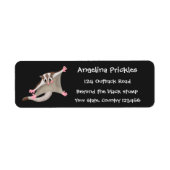 Leuke gelukkige suikerzweefvliegtuig cartoon illus etiket (Voorkant)