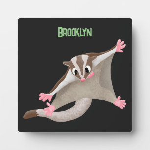 Leuke gelukkige suikerzweefvliegtuig cartoon illus fotoplaat