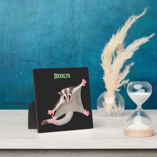 Leuke gelukkige suikerzweefvliegtuig cartoon illus fotoplaat (Insitu)