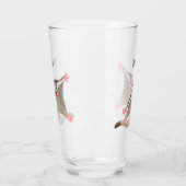 Leuke gelukkige suikerzweefvliegtuig cartoon illus glas (Links)