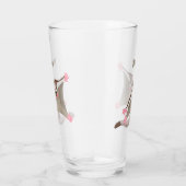 Leuke gelukkige suikerzweefvliegtuig cartoon illus glas (Rechts)