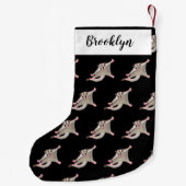 Leuke gelukkige suikerzweefvliegtuig cartoon illus kleine kerstsok (Achterkant)