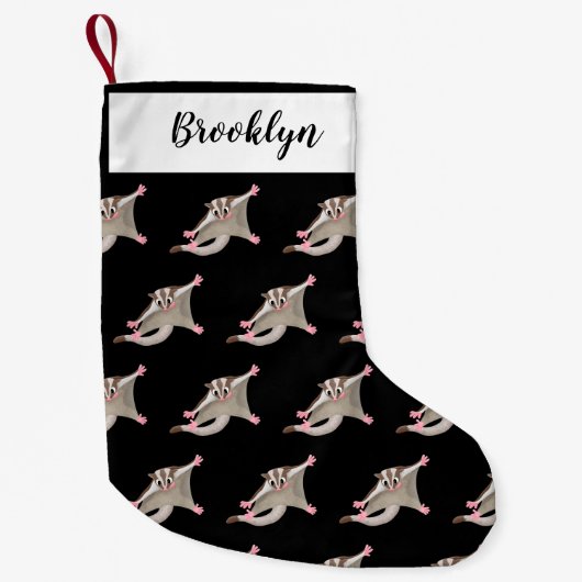 Leuke gelukkige suikerzweefvliegtuig cartoon illus kleine kerstsok (Voorkant)