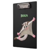 Leuke gelukkige suikerzweefvliegtuig cartoon illus klembord (Links)