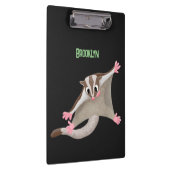 Leuke gelukkige suikerzweefvliegtuig cartoon illus klembord (Rechts)