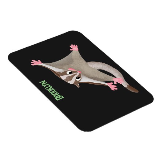 Leuke gelukkige suikerzweefvliegtuig cartoon illus magneet (Rechterzijde)