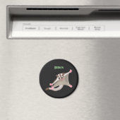 Leuke gelukkige suikerzweefvliegtuig cartoon illus magneet (Insitu (Vaatwasser))