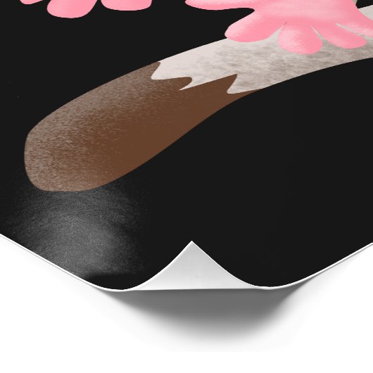 Leuke gelukkige suikerzweefvliegtuig cartoon illus perfect poster (Hoek)