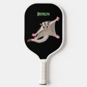 Leuke gelukkige suikerzweefvliegtuig cartoon illus pickleball paddle (Achterkant)