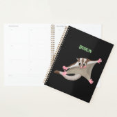 Leuke gelukkige suikerzweefvliegtuig cartoon illus planner (Display)