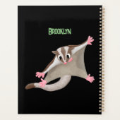 Leuke gelukkige suikerzweefvliegtuig cartoon illus planner (Achterkant)