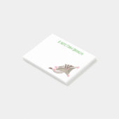 Leuke gelukkige suikerzweefvliegtuig cartoon illus post-it® notes (Schuin)