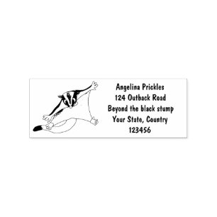 Leuke gelukkige suikerzweefvliegtuig cartoon illus rubberstempel