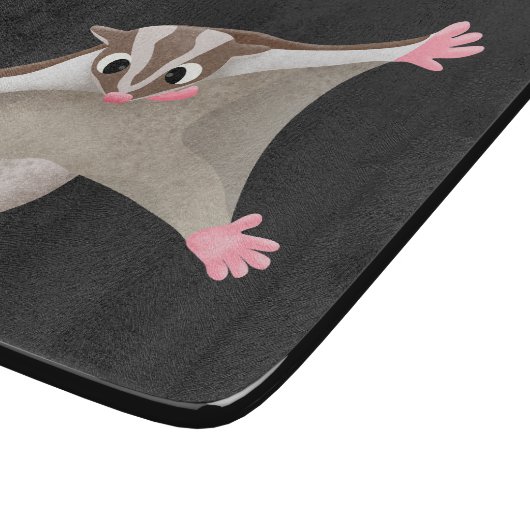 Leuke gelukkige suikerzweefvliegtuig cartoon illus snijplank (Hoek)