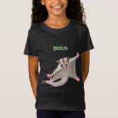 Leuke gelukkige suikerzweefvliegtuig cartoon illus t-shirt (Voorkant)