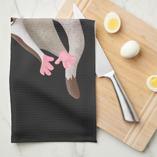 Leuke gelukkige suikerzweefvliegtuig cartoon illus theedoek (Quarter Fold)