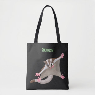 Leuke gelukkige suikerzweefvliegtuig cartoon illus tote bag