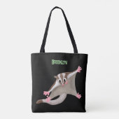 Leuke gelukkige suikerzweefvliegtuig cartoon illus tote bag (Achterkant)